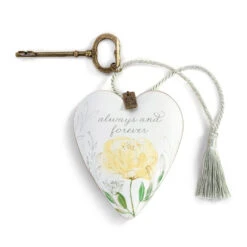 Demdaco Always & Forever Art Heart With Key Stand