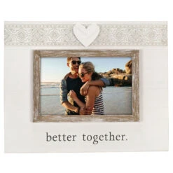 Malden Better Together Rustic Wood Picture Frame, 4x6