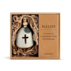 Hallmark -Hallmark Blessed Mini Stoneware Bell With Cross Cutout 1008010010 02