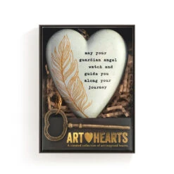 Demdaco Guardian Angel Art Heart With Key Stand -Hallmark Guardian Angel Heart Sculpture With Key 1003480431 04