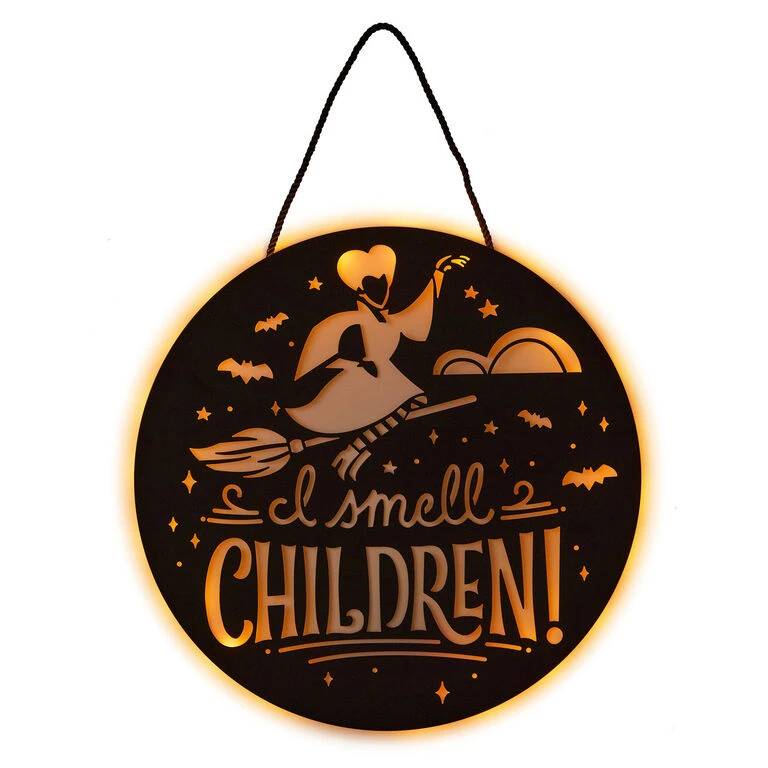 Hallmark Disney Hocus Pocus I Smell Children Porch Decor With Light 3 Hallmark Disney Hocus Pocus I Smell Children Porch Decor With Light - Image 3