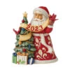 Enesco Jim Shore Dated 2023 Santa And Christmas Tree Figurine, 7.2"