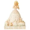 Enesco Jim Shore Cinderella And Mice White Woodland Figurine, 8"