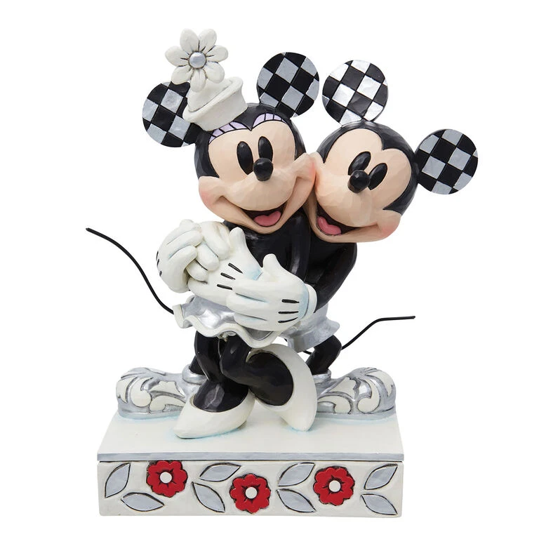 Enesco Jim Shore Disney 100 Years Of Wonder Mickey And Minnie Hugging Figurine, 7.25" 1 Enesco Jim Shore Disney 100 Years Of Wonder Mickey And Minnie Hugging Figurine, 7.25"