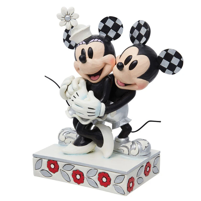 Enesco Jim Shore Disney 100 Years Of Wonder Mickey And Minnie Hugging Figurine, 7.25" 3 Enesco Jim Shore Disney 100 Years Of Wonder Mickey And Minnie Hugging Figurine, 7.25" - Image 3