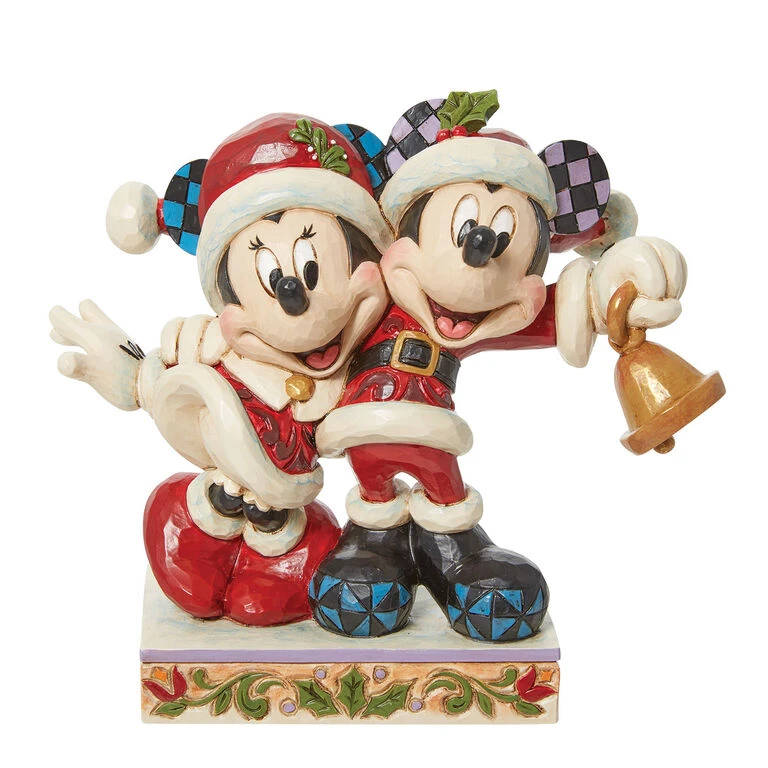 Enesco Jim Shore Disney Mickey And Minnie Santas Figurine, 6.69" 1 Enesco Jim Shore Disney Mickey And Minnie Santas Figurine, 6.69"
