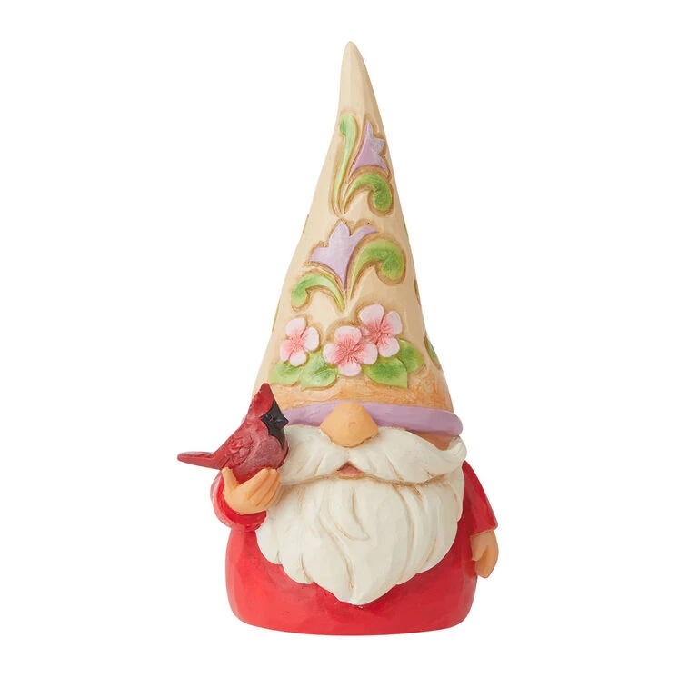 Enesco Jim Shore Gnome With Cardinal Figurine, 4.72" 1 Enesco Jim Shore Gnome With Cardinal Figurine, 4.72"