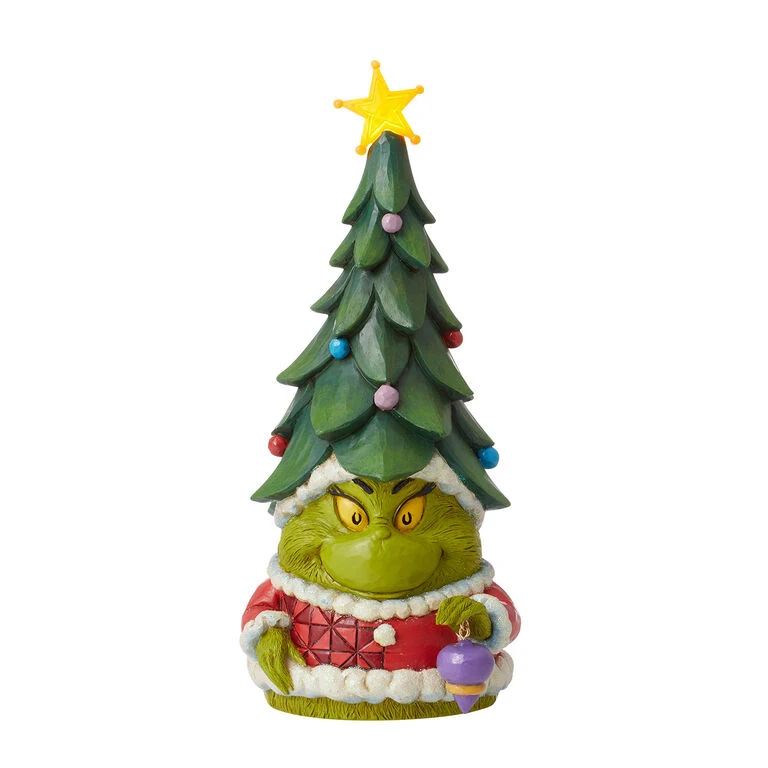 Enesco Jim Shore Dr. Seuss Grinch Gnome With Tree Hat Figurine, 9.84" 1 Enesco Jim Shore Dr. Seuss Grinch Gnome With Tree Hat Figurine, 9.84"