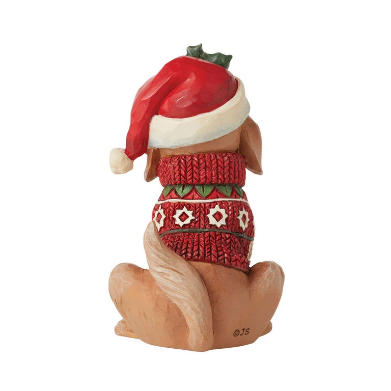 Enesco Jim Shore Mini Christmas Dog Figurine, 3.5" 2 Enesco Jim Shore Mini Christmas Dog Figurine, 3.5" - Image 2