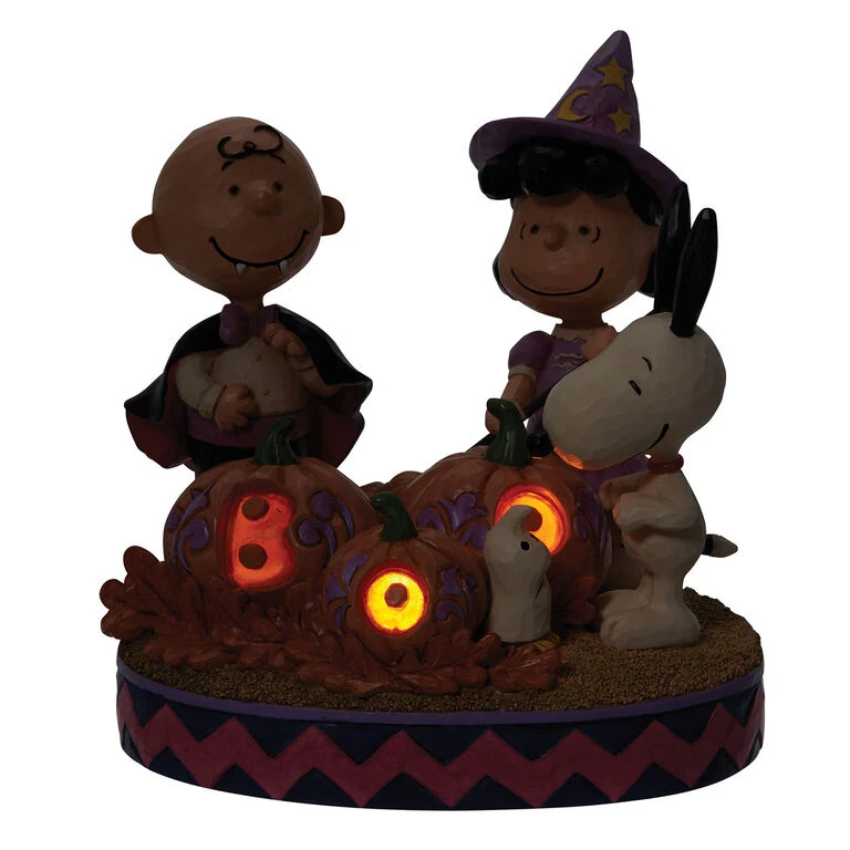 Enesco Jim Shore Peanuts Gang Halloween Figurine With Light, 5.55" 2 Enesco Jim Shore Peanuts Gang Halloween Figurine With Light, 5.55" - Image 2