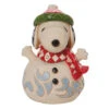 Enesco Jim Shore Peanuts Mini Snoopy Snowman Figurine, 3.5"