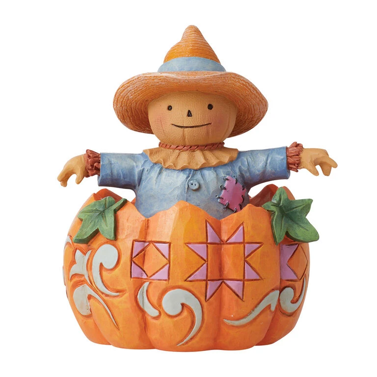 Enesco Jim Shore Scarecrow Inside A Pumpkin Figurine, 3.58" 1 Enesco Jim Shore Scarecrow Inside A Pumpkin Figurine, 3.58"