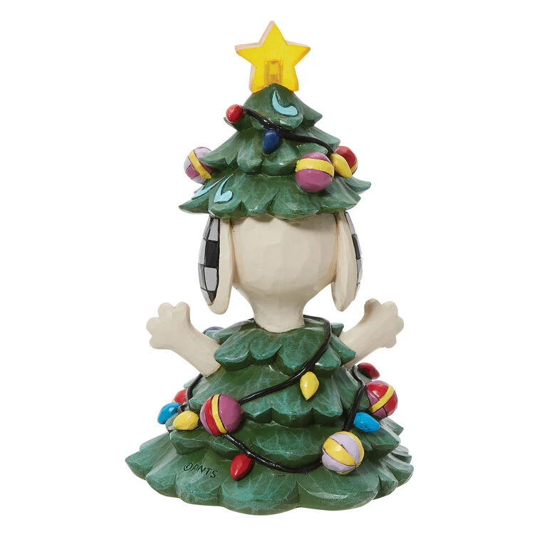 Enesco Jim Shore Peanuts Snoopy As Christmas Tree With Light Figurine, 5.5" 2 Enesco Jim Shore Peanuts Snoopy As Christmas Tree With Light Figurine, 5.5" - Image 2