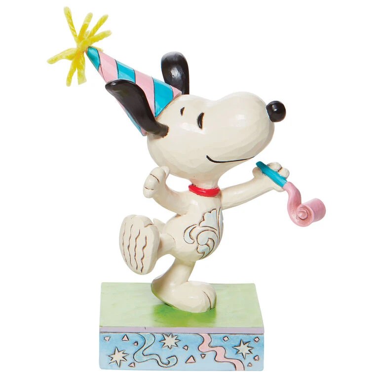 Enesco Jim Shore Peanuts Snoopy Birthday Dance Figurine, 5.25" 1 Enesco Jim Shore Peanuts Snoopy Birthday Dance Figurine, 5.25"