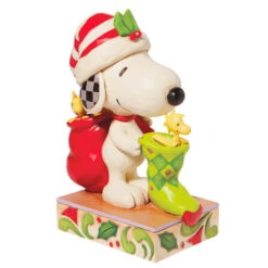 Enesco Jim Shore Peanuts Snoopy And Woodstock With Stocking Figurine, 7" -Hallmark Jim Shore Snoopy Woodstock With Stocking Figurine 6008957 04