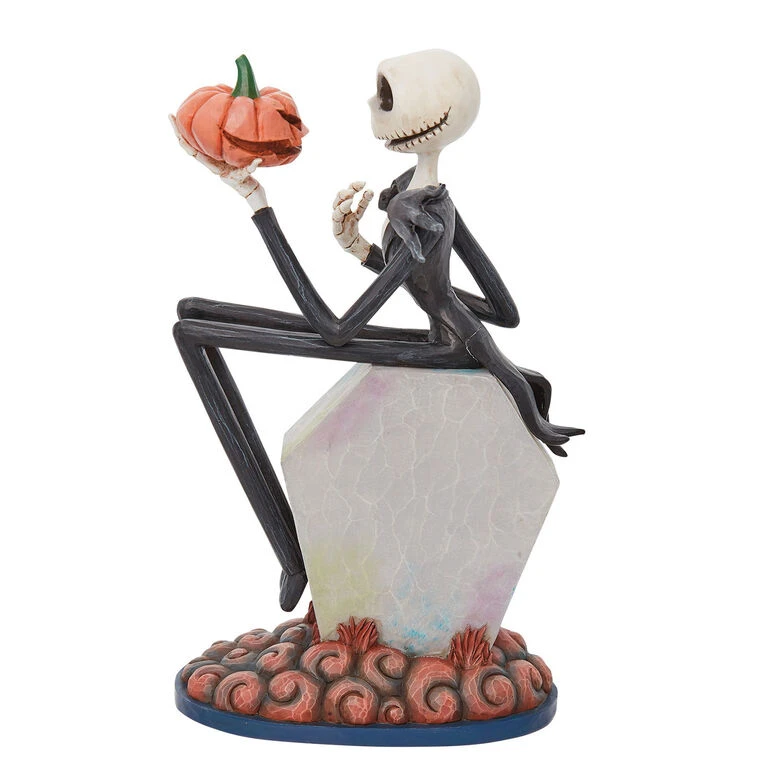 Enesco Jim Shore Disney The Nightmare Before Christmas Jack On Gravestone Figurine, 8.75" 2 Enesco Jim Shore Disney The Nightmare Before Christmas Jack On Gravestone Figurine, 8.75" - Image 2
