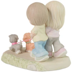 Precious Moments I’ll Never Let You Go Figurine, 5.4" -Hallmark Precious Moments Couple Walking Dogs Figurine 223003 04