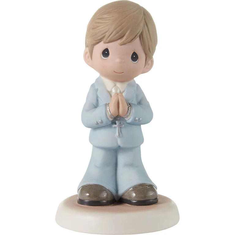 Precious Moments Blessings On Your First Communion Brunette Boy Figurine, 5.3" 1 Precious Moments Blessings On Your First Communion Brunette Boy Figurine, 5.3"