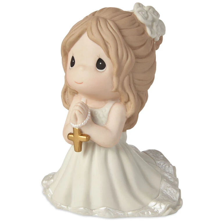 Precious Moments First Communion Kneeling Girl Mini Figurine, 4" 1 Precious Moments First Communion Kneeling Girl Mini Figurine, 4"