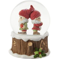 Precious Moments Gnaughty Or Gnice Gnomes Musical Snow Globe, 5.5" 6 Precious Moments Gnaughty Or Gnice Gnomes Musical Snow Globe, 5.5" -Hallmark Precious Moments Gnomes Musical Snow Globe 211107 03