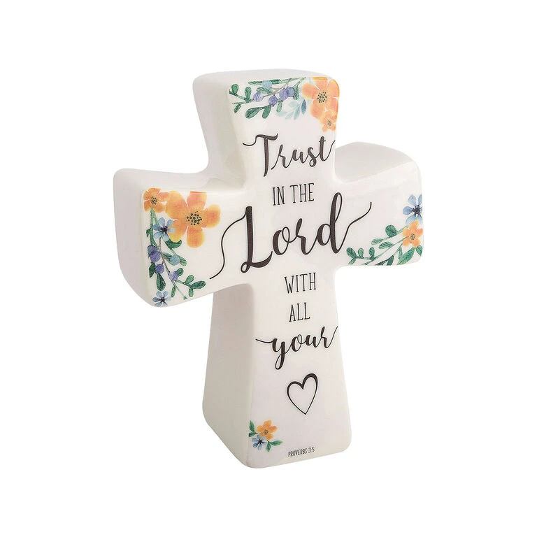 Roman Trust In The Lord Porcelain Prayer Cross 1 Roman Trust In The Lord Porcelain Prayer Cross