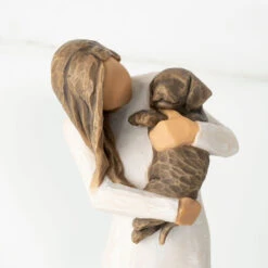 Willow Tree Adorable You Dark Brown Dog Figurine, 7.5" 5 Willow Tree Adorable You Dark Brown Dog Figurine, 7.5" -Hallmark Willow Tree Adorable You Dark Dog Figurine 28040 03