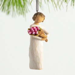 Willow Tree Girl With Tulip Bouquet 2023 Ornament, 4" -Hallmark Willow Tree Girl With Tulip Bouquet Ornament 28211 03