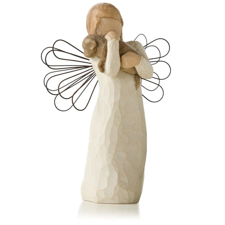 Willow Tree® Angel Of Friendship Animal Lover Figurine 1 Willow Tree® Angel Of Friendship Animal Lover Figurine